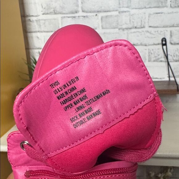 Justfab Tevos Combat Boots, Pink Size 8.5 - Picture 8 of 10